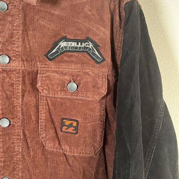 Men’s Billabong Metallic collab Master of Puppets Corduroy Jacket XL - Picture 7 of 10